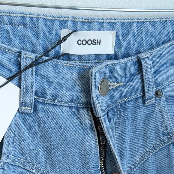 NWT Coosh Blue Denim High-Waisted Straight Cut BIKINI Jeans, size M - Picture 4 of 9